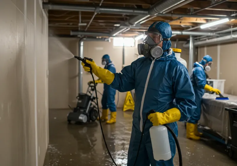 Basement Sanitization and Antimicrobial Treatment process in Lyndonville, VT